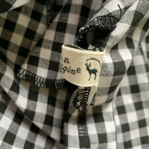 Black and White Gingham Maxi Dress with Design XL - Picture 7 of 8